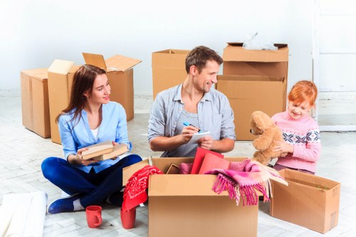 Customer completing a storage booking agreement