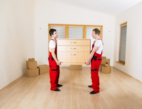 Organised house move boxes provided by packing services in Stanmore